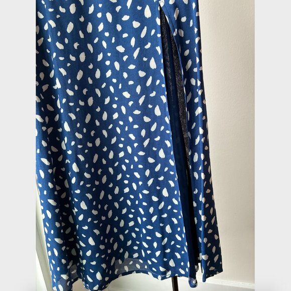 Reformation Juliette Blue & White Midi Dress in Moray - Size 4 - Picture 10 of 14